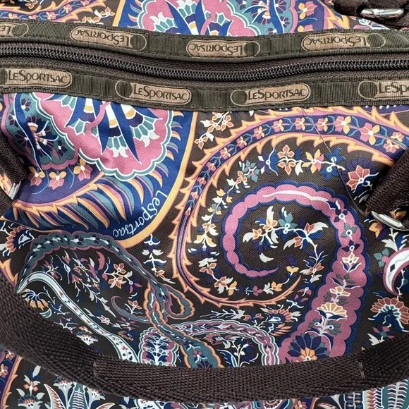 LesportSac Large Brown Paisley Duffle Bag - Picture 3 of 7